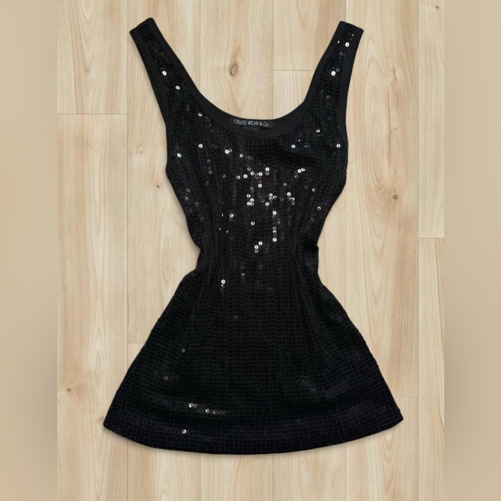 Cruise Wear & Co. Black Sequin Tank